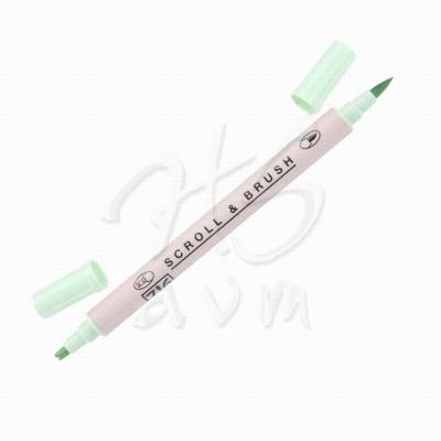 Zig Scroll Brush Çift Çizgi-Fırça Uç Kaligrafi Kalem-Pale Mint