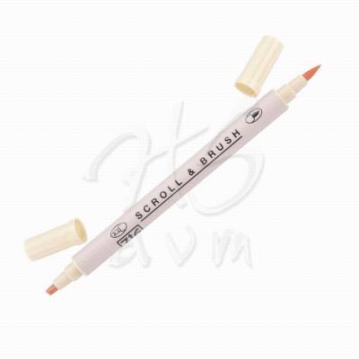 Zig Scroll Brush Çift Çizgi-Fırça Uç Kaligrafi Kalem-Peach Bliss