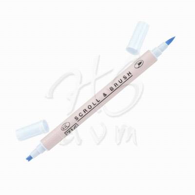 Zig Scroll Brush Çift Çizgi-Fırça Uç Kaligrafi Kalem-Powder Blue