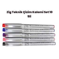 Zig - Zig Teknik Çizim Kalem Set 10 5li 0,8mm