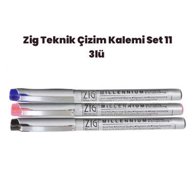 Zig Teknik Çizim Kalem Set 11 3lü 0,05mm