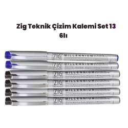 Zig - Zig Teknik Çizim Kalem Set 13 6lı