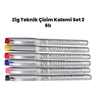 Zig Teknik Çizim Kalem Set 2 6lı 0,5mm