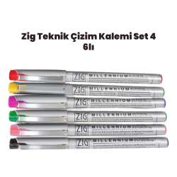 Zig - Zig Teknik Çizim Kalem Set 4 6lı 0,05mm