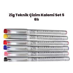 Zig - Zig Teknik Çizim Kalem Set 5 6lı 0,1mm