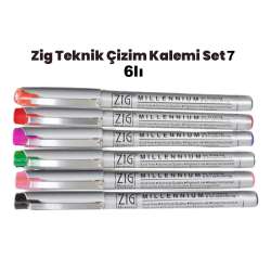 Zig - Zig Teknik Çizim Kalem Set 7 6lı 0,8mm