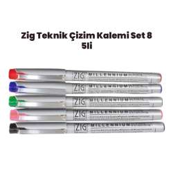 Zig - Zig Teknik Çizim Kalem Set 8 5li 0,1mm