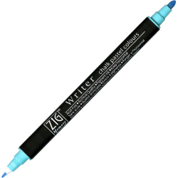 Zig - Zig Writer Chalk Pastel Çift Uçlu Marker Kalem 0.5mm & 1.2mm Blue