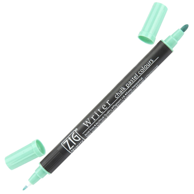 Zig Writer Chalk Pastel Çift Uçlu Marker Kalem 0.5mm&1.2mm Green