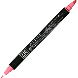Zig - Zig Writer Chalk Pastel Çift Uçlu Marker Kalem 0.5mm & 1.2mm Pink
