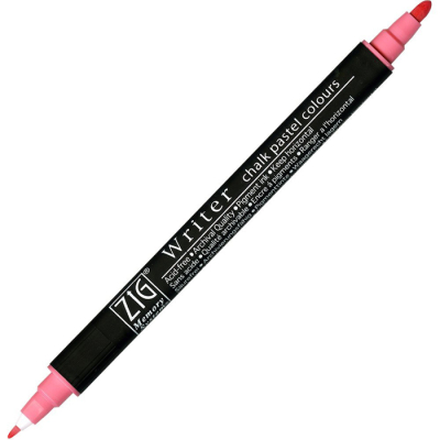 Zig Writer Chalk Pastel Çift Uçlu Marker Kalem 0.5mm & 1.2mm Pink