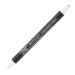 Zig - Zig Writer Chalk Pastel Colours Çift Uçlu Marker Kalem 0.5mm & 1.2mm White