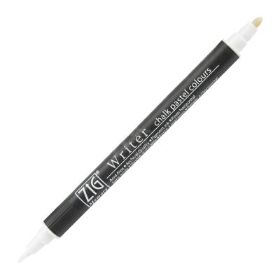 Zig Writer Chalk Pastel Colours Çift Uçlu Marker Kalem 0.5mm & 1.2mm White