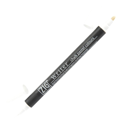 Zig Writer Chalk Pastel Çift Uçlu Marker Kalem 0.5mm&1.2mm White