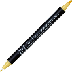 Zig - Zig Writer Chalk Pastel Çift Uçlu Marker Kalem 0.5mm&1.2mm Yellow