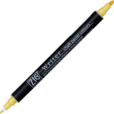 Zig Writer Chalk Pastel Çift Uçlu Marker Kalem 0.5mm&1.2mm Yellow