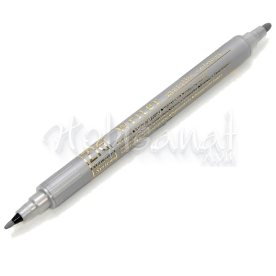 Zig Writer Metallic Colours Çift Uçlu Marker Kalem 102 Silver