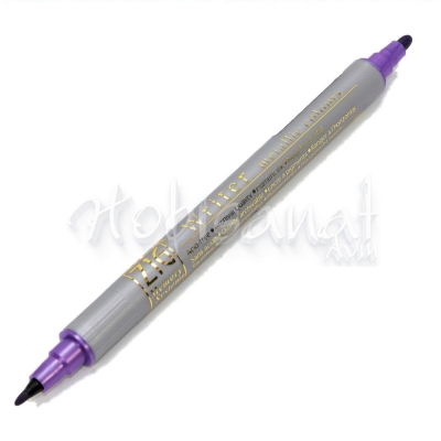 Zig Writer Metallic Colours Çift Uçlu Marker Kalem 124 Violet